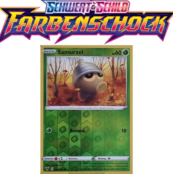 Pokémon Farbenschock Samurzel 010/185 REVERSE HOLO