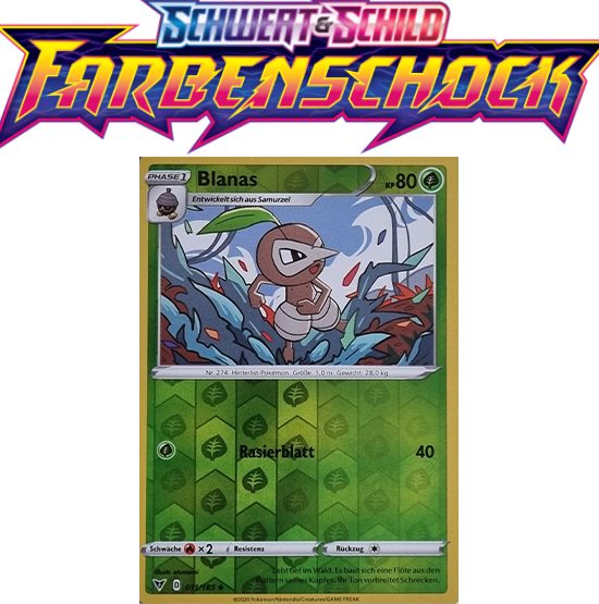 Pokémon Farbenschock Blanas 011/185 REVERSE HOLO