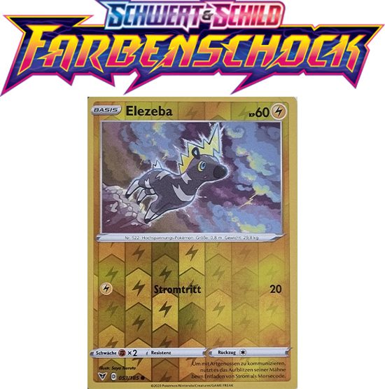 Pokémon Farbenschock Elezeba 053/185 REVERSE HOLO