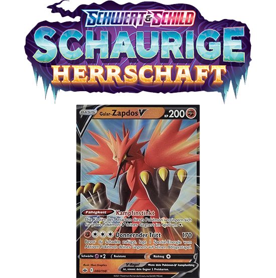 Pokémon Schaurige Herrschaft 080/198 Galar-Zapdos-V