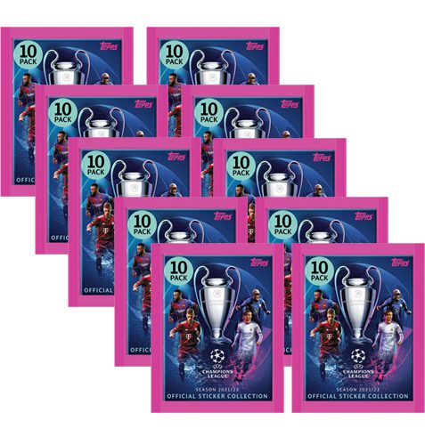 Topps Champions League Sticker 2021/2022 10x Stickertüten