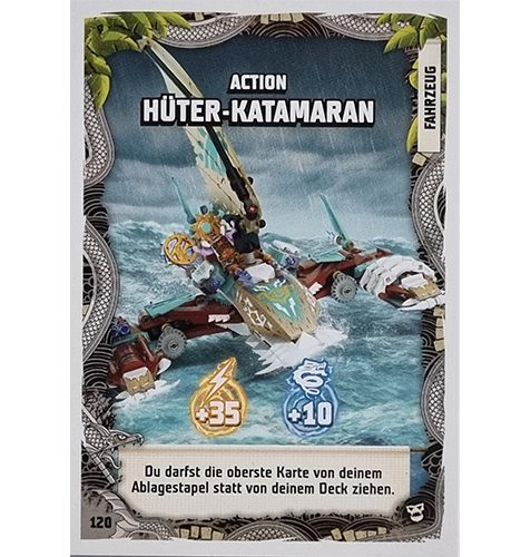 Lego Ninjago Serie 6 NEXT LEVEL Trading Cards Nr 120 Action Hüter Katamaran