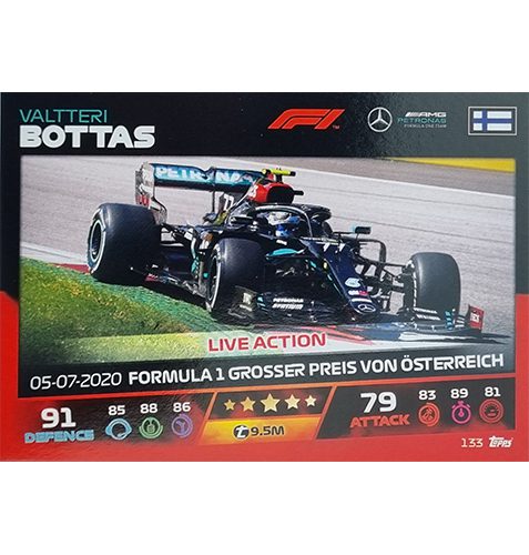 Turbo Attax 2021 Nr 133 Valtteri Bottas