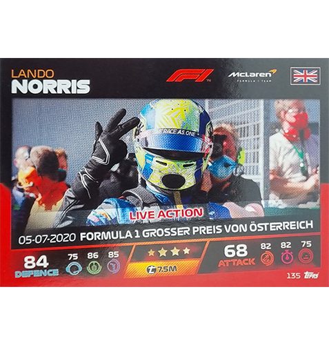 Turbo Attax 2021 Nr 135 Lando Norris