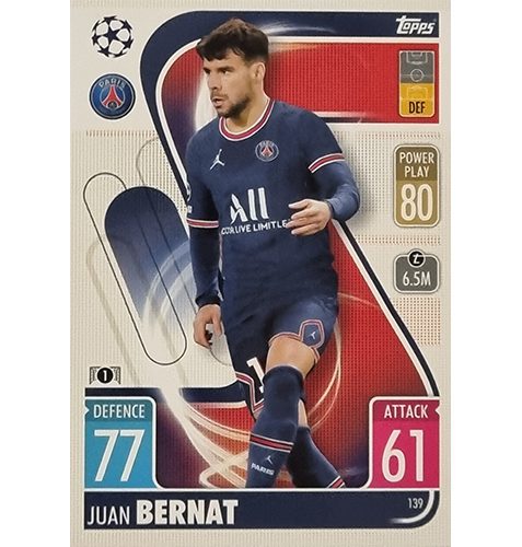 Topps Champions League 2021/2022 Nr 139 Juan Bernat