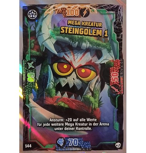 Lego Ninjago Serie 6 Trading Cards Nr 144 Mega Kreatur Steingolem 1