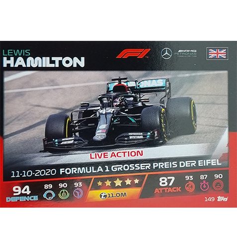 Turbo Attax 2021 Nr 149 Lewis Hamilton