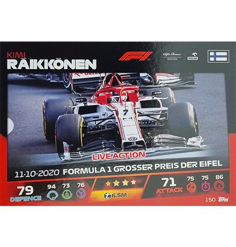 Turbo Attax 2021 Nr 150 Kimi Räikkönen