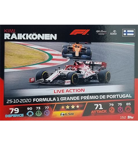 Turbo Attax 2021 Nr 152 Kimi Räikkönen