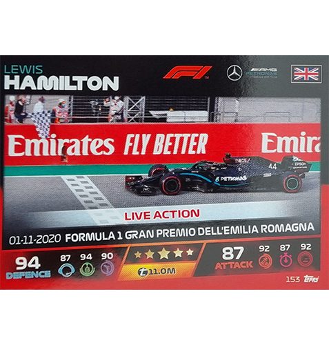 Turbo Attax 2021 Nr 153 Lewis Hamilton