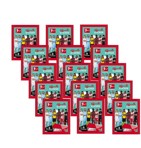Topps Bundesliga Sticker Saison 2021/2022 15x Stickertüten