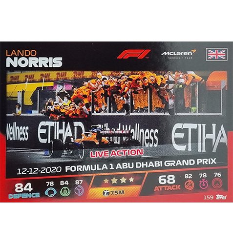 Turbo Attax 2021 Nr 159 Lando Norris