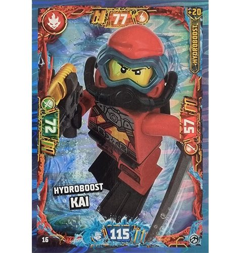 Lego Ninjago Serie 7 Trading Cards Geheimnisse der Tiefe -Nr 016 Hydroboost Kai