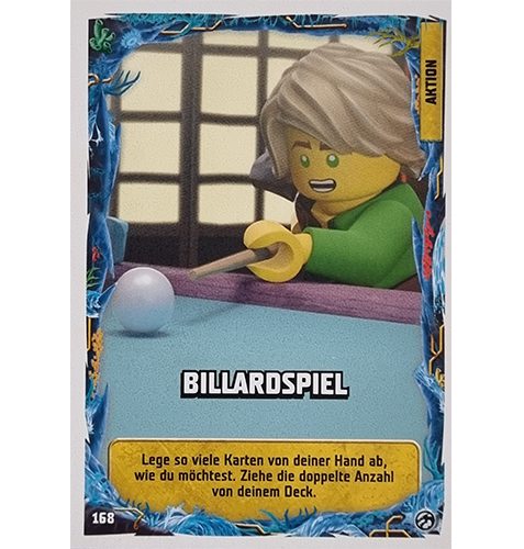 Lego Ninjago Serie 7 Trading Cards Geheimnisse der Tiefe - Nr 168 Billardspiel