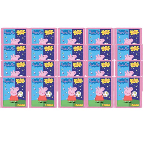 Panini Peppa Pig Spiele mit Gegensätzen Sticker - 20x Tüten