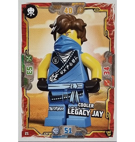 Lego Ninjago Serie 6 NEXT LEVEL Trading Cards Nr 021 Cooler Legacy Jay