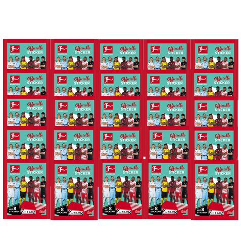 Topps Bundesliga Sticker Saison 2021/2022 25x Stickertüten