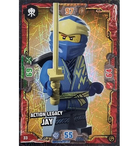 Lego Ninjago Serie 7 Trading Cards Geheimnisse der Tiefe - Nr 033 Action Legacy Jay