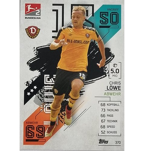 Topps Match Attax Bundesliga 2021/22 Nr 370 Chris Löwe