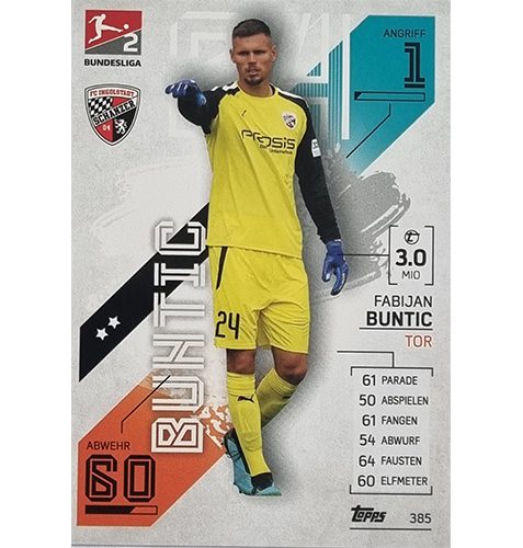 Topps Match Attax Bundesliga 2021/22 Nr 385 Fabijan BunticTopps Match Attax Bundesliga 2021/22 Nr 385 Fabijan Buntic