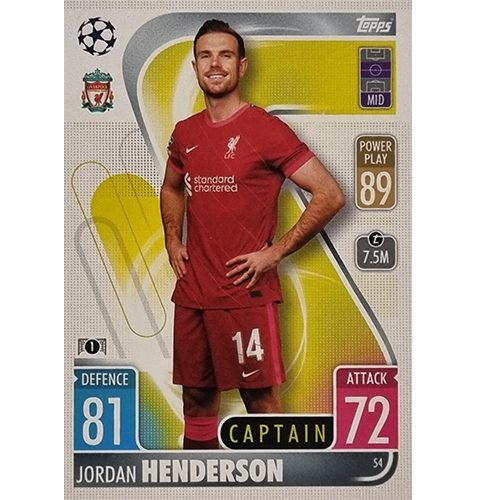 Topps Champions League 2021/2022 Nr 054 Jordan Henderson