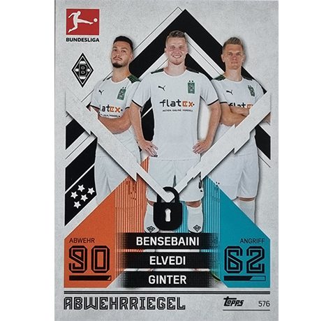 Topps Match Attax Extra 2021/22 Bundesliga Nr - 576 Bensebaini Elvedi Ginter