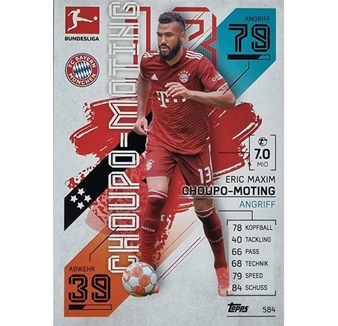 Topps Match Attax Extra 2021/22 Bundesliga Nr - 584 Eric Maxim Choupo Moting