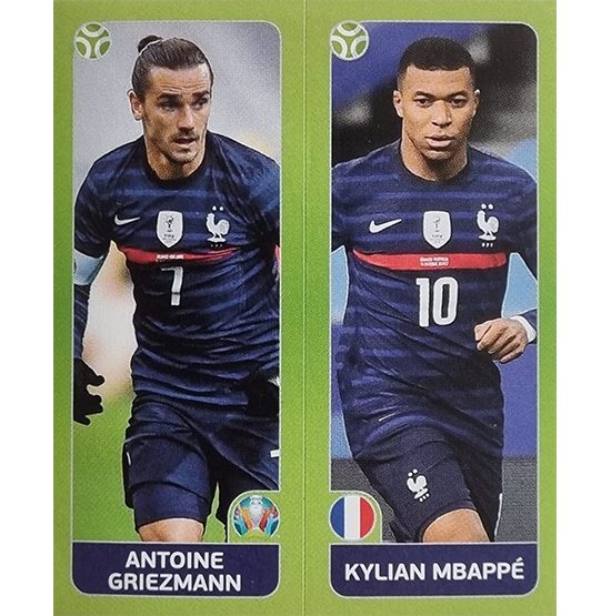 Panini EURO 2020 Sticker Nr 597 Griezmann Mbappe