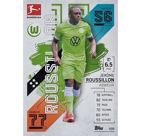 Topps Match Attax Extra 2021/22 Bundesliga Nr - 599 Jerome Roussillon