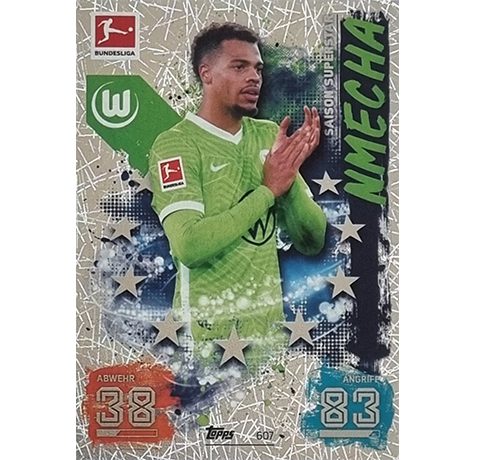 Topps Match Attax Extra 2021/22 Bundesliga Nr - 607 Nmecha Saison Superstar
