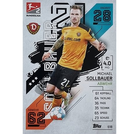 Topps Match Attax Extra 2021/22 Bundesliga Nr - 618 Michael Sollbauer