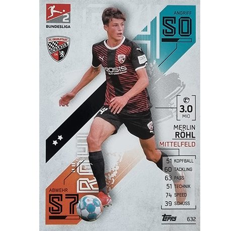 Topps Match Attax Extra 2021/22 Bundesliga Nr - 632 Merlin Röhl