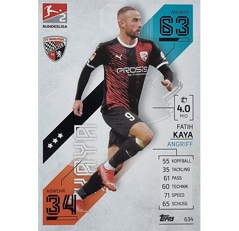 Topps Match Attax Extra 2021/22 Bundesliga Nr - 634 Fatih Kaya