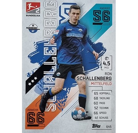 Topps Match Attax Extra 2021/22 Bundesliga Nr - 645 Ron Schallenberg