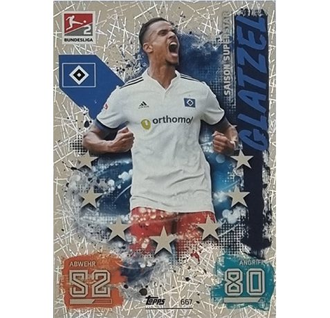 Topps Match Attax Extra 2021/22 Bundesliga Nr - 667 Glatzel Saison Superstar