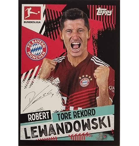 Topps Bundesliga Sticker Saison 2021/2022 Nr 009 Robert Lewandowski