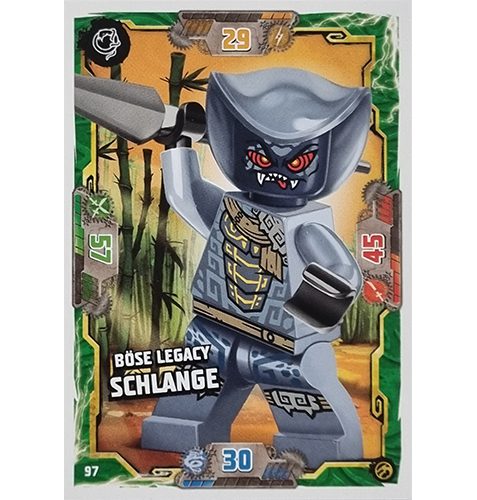 Lego Ninjago Serie 7 Trading Cards Geheimnisse der Tiefe - Nr 097 Böse Legacy Schlange
