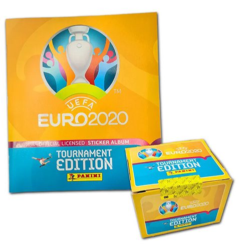 Panini EURO 2020 Tournament Edition Sticker - 1x Stickeralbum + 1x Display je 100 Stickertüten