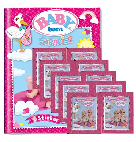 Baby Born Surprise Sticker - Sammelalbum + 10 Tüten