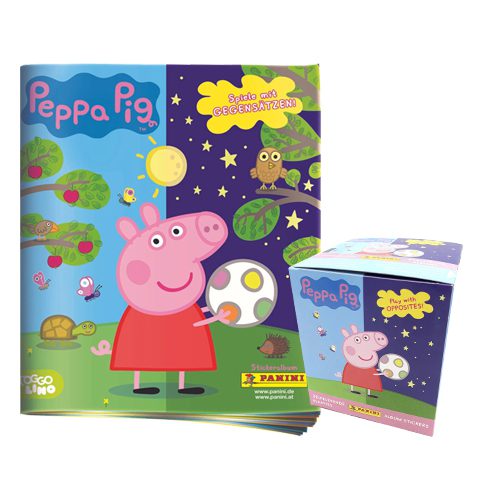 Panini Peppa Pig Spiele mit Gegensätzen Sticker - Album +1x Display