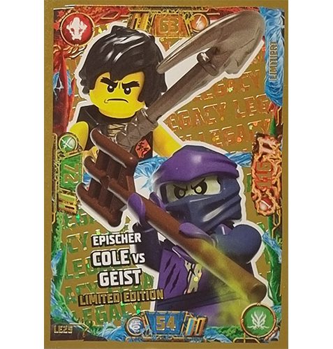 Lego Ninjago Serie 7 Trading Cards Geheimnisse der Tiefe - LE 25 Epischer Cole vs Geist