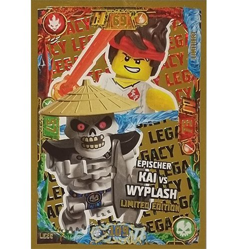 Lego Ninjago Serie 7 Trading Cards Geheimnisse der Tiefe - LE 26 Epischer Kai vs Wyplash