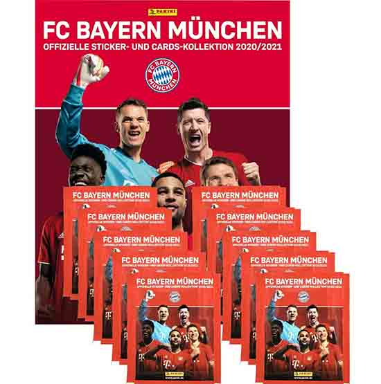 Panini BAYERN MÜNCHEN Sticker Leeralbum + 10 Tüten