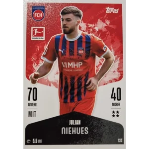 Topps Bundesliga Match Attax 2024/25 / Nr. 133 JULIAN NIEHUES