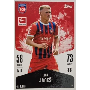 Topps Bundesliga Match Attax 2024/25 / Nr. 134 LUKA JANES