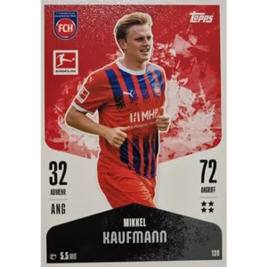 Topps Bundesliga Match Attax 2024/25 / Nr. 139 MIKKEL KAUFMANN