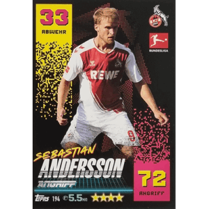 Topps Match Attax Bundesliga 2022-23 - Nr 194 Sebastian Andersson