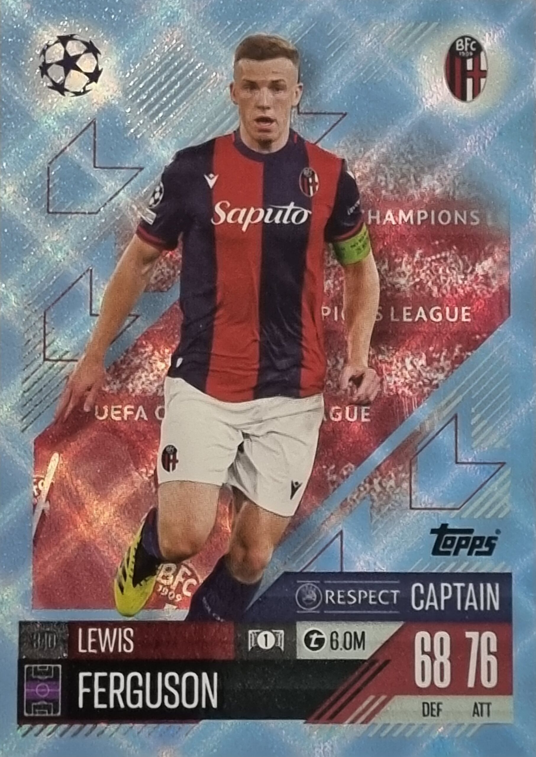 Topps Champions League Match Attax 2024/2025 / 340 Lewis Ferguson / Blau Parallel – Bild 3