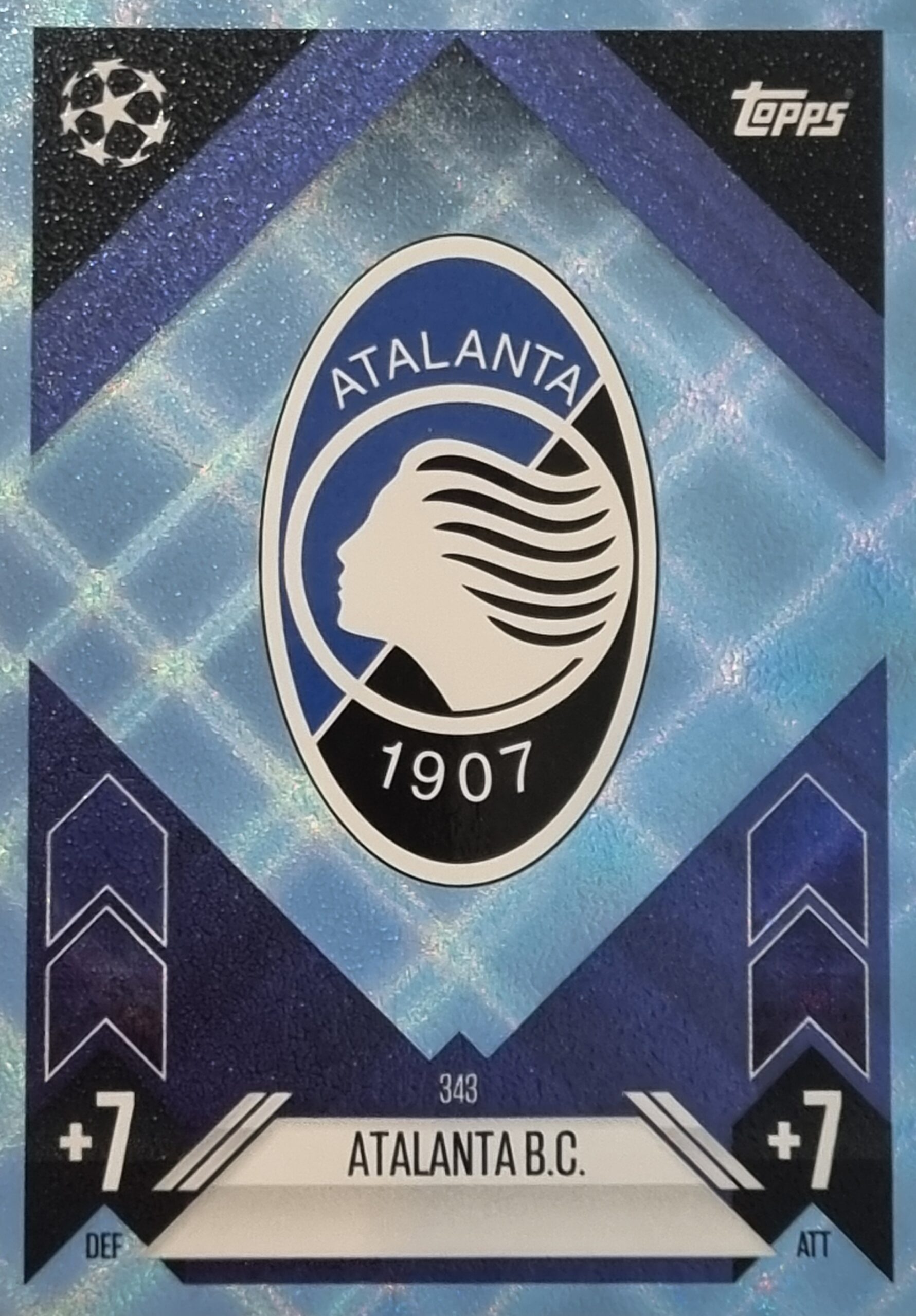 Topps Champions League Match Attax 2024/2025 / 343 Atalanta Bergamo Logo / Blau Parallel – Bild 3