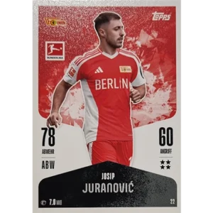 Topps Bundesliga Match Attax 2024/25 / Nr. 022 JOSIP JURANOVIC